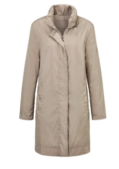 Super leichte Longjacke mit versteckter Kapuze