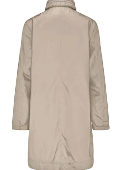 Super leichte Longjacke mit versteckter Kapuze