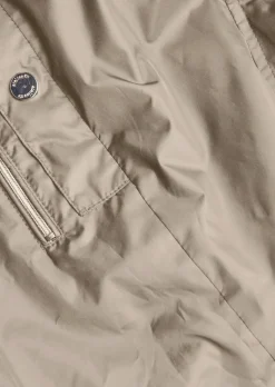 Super leichte Longjacke mit versteckter Kapuze