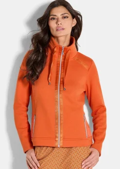 Sweatjacke mit Satin-Bändern