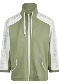 Sweatjacke mit Schriftzug an den Ärmeln