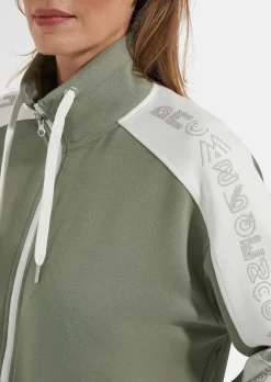 Sweatjacke mit Schriftzug an den Ärmeln