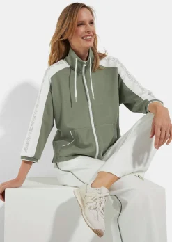 Sweatjacke mit Schriftzug an den Ärmeln