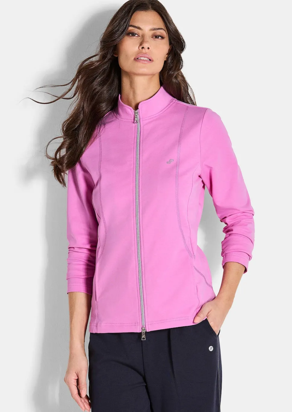 Sweatjacke mit Stehkragen