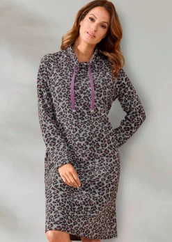 Sweatkleid im Animal Print