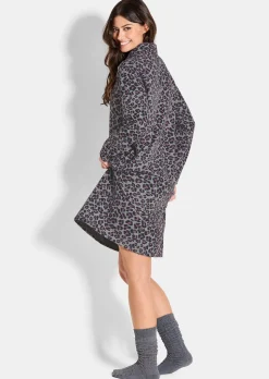 Sweatkleid im Animal Print