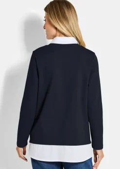 Sweatshirt in 2-in-1-Optik