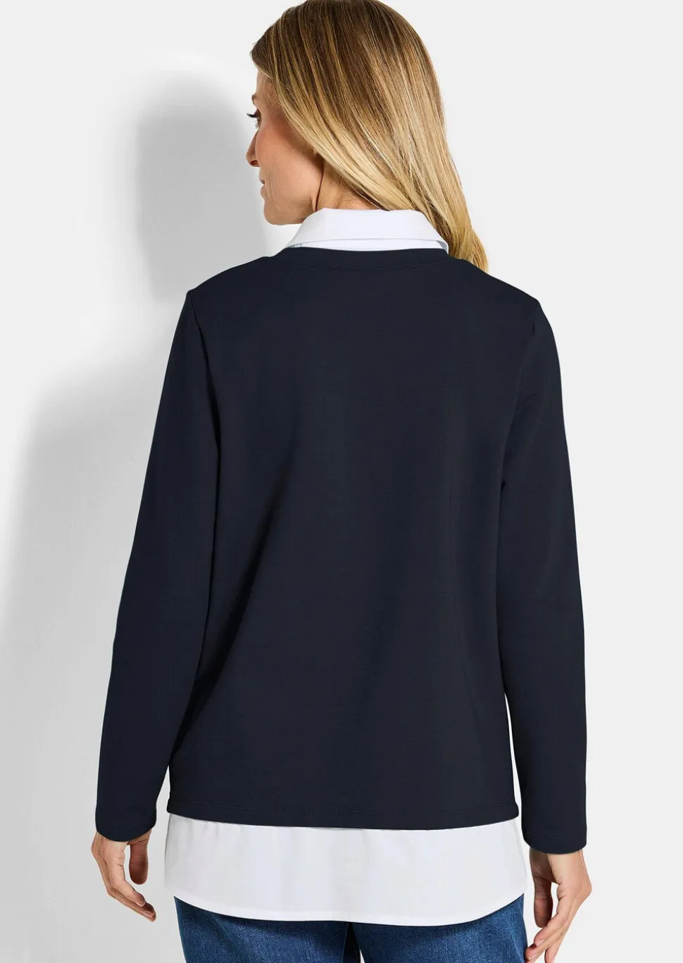 Sweatshirt in 2-in-1-Optik