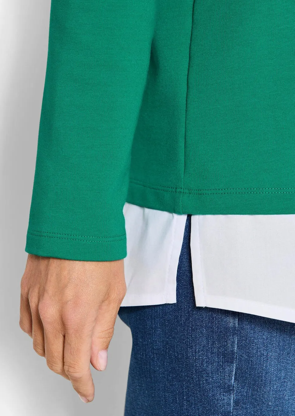 Sweatshirt in 2-in-1-Optik
