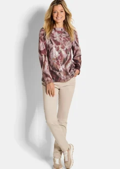 Sweatshirt in Metallic-Optik