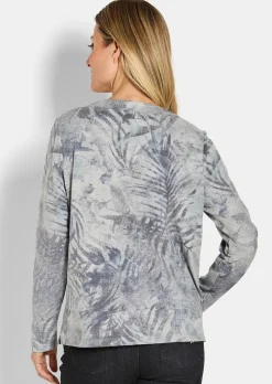 Sweatshirt in Metallic-Optik