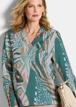 Sweatshirt in Ottoman-Optik