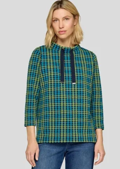 Sweatshirt mit Hahnentrittmuster
