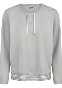 Sweatshirt mit Kordelzug und Paspeln