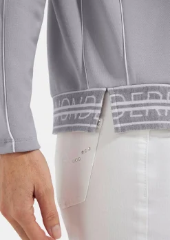 Sweatshirt mit Kordelzug und Paspeln