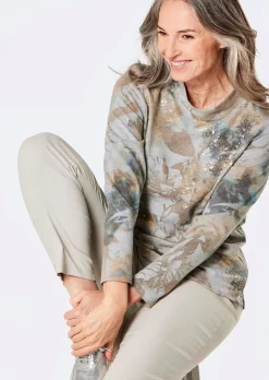 Sweatshirt mit Stehkragen