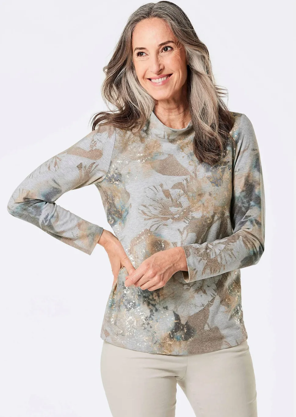 Sweatshirt mit Stehkragen