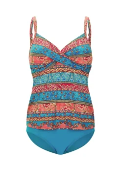Tankini in femininer Wickel-Optik