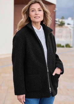 Teddy Jacke mit Stehkragen