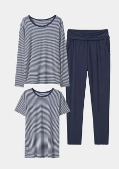 3tlg. Jersey-Loungewear-Set