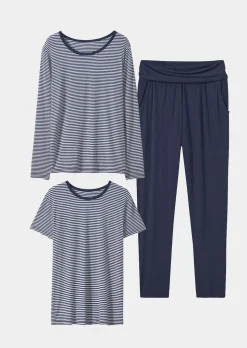 3tlg. Jersey-Loungewear-Set