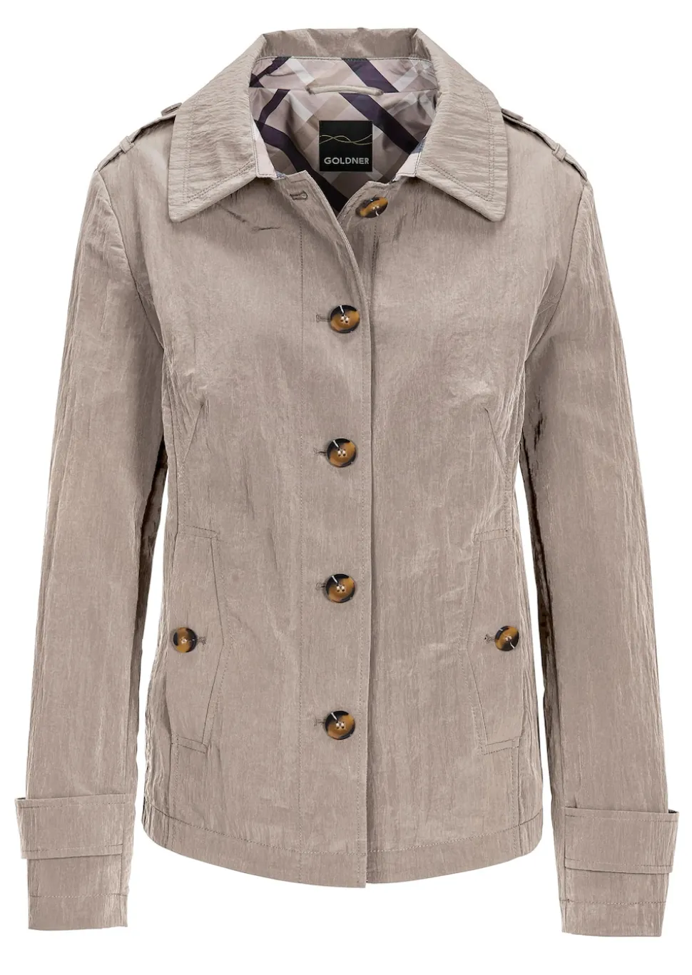 Trench-Jacke in Crash-Optik