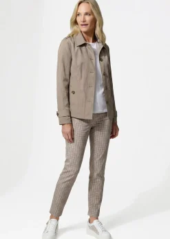 Trench-Jacke in Crash-Optik