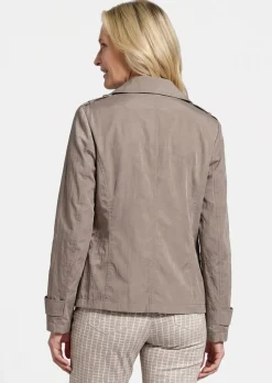 Trench-Jacke in Crash-Optik