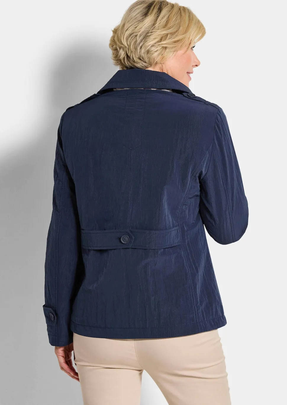 Trench-Jacke in Crash-Optik