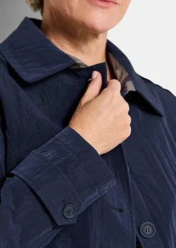 Trench-Jacke in Crash-Optik