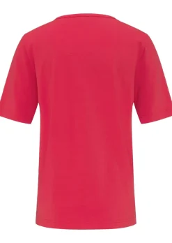 T-Shirt mit charmantem Ausschnitt und Schmucksteinchen