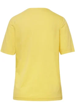 T-Shirt mit charmantem Ausschnitt und Schmucksteinchen