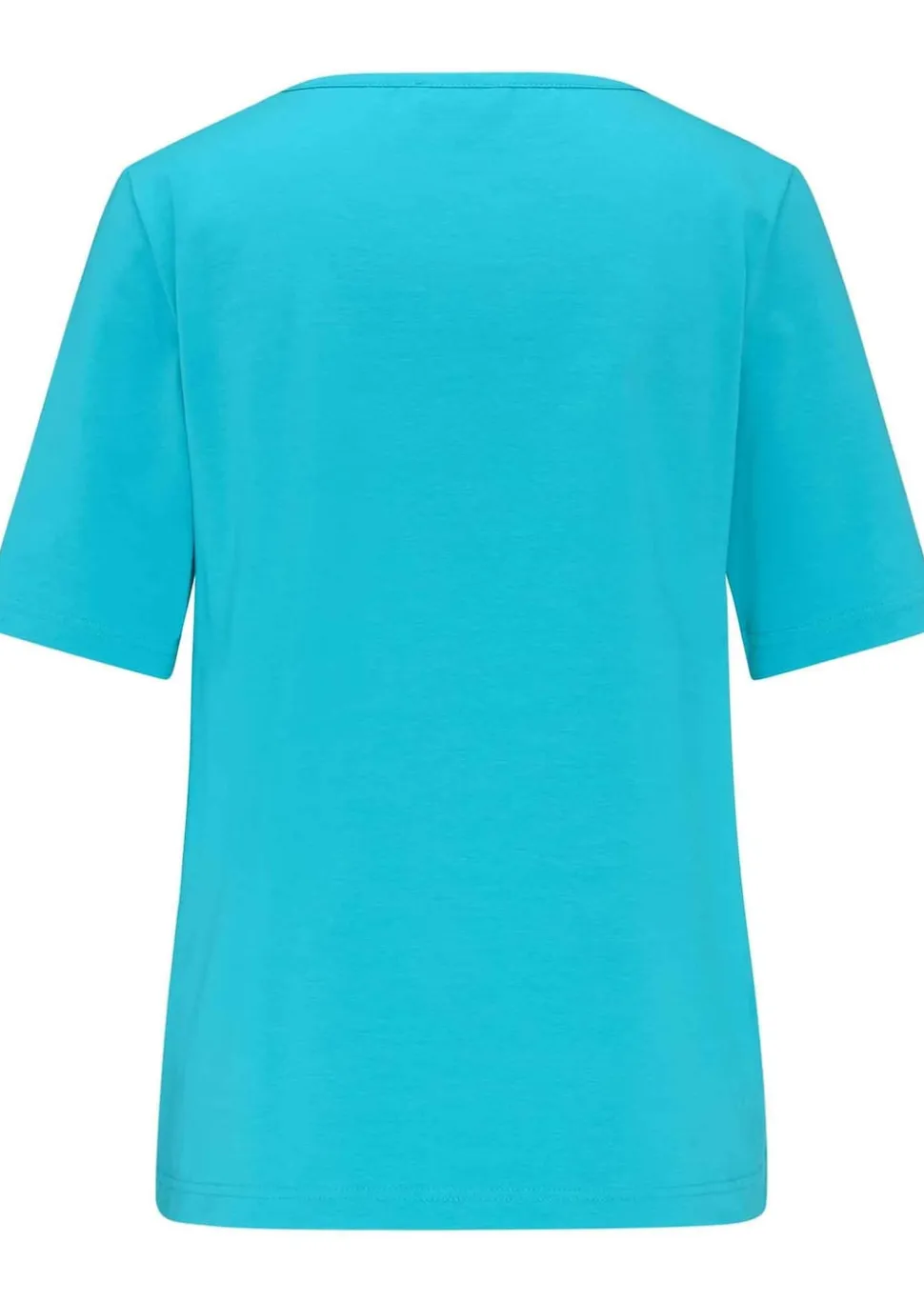 T-Shirt mit charmantem Ausschnitt und Schmucksteinchen