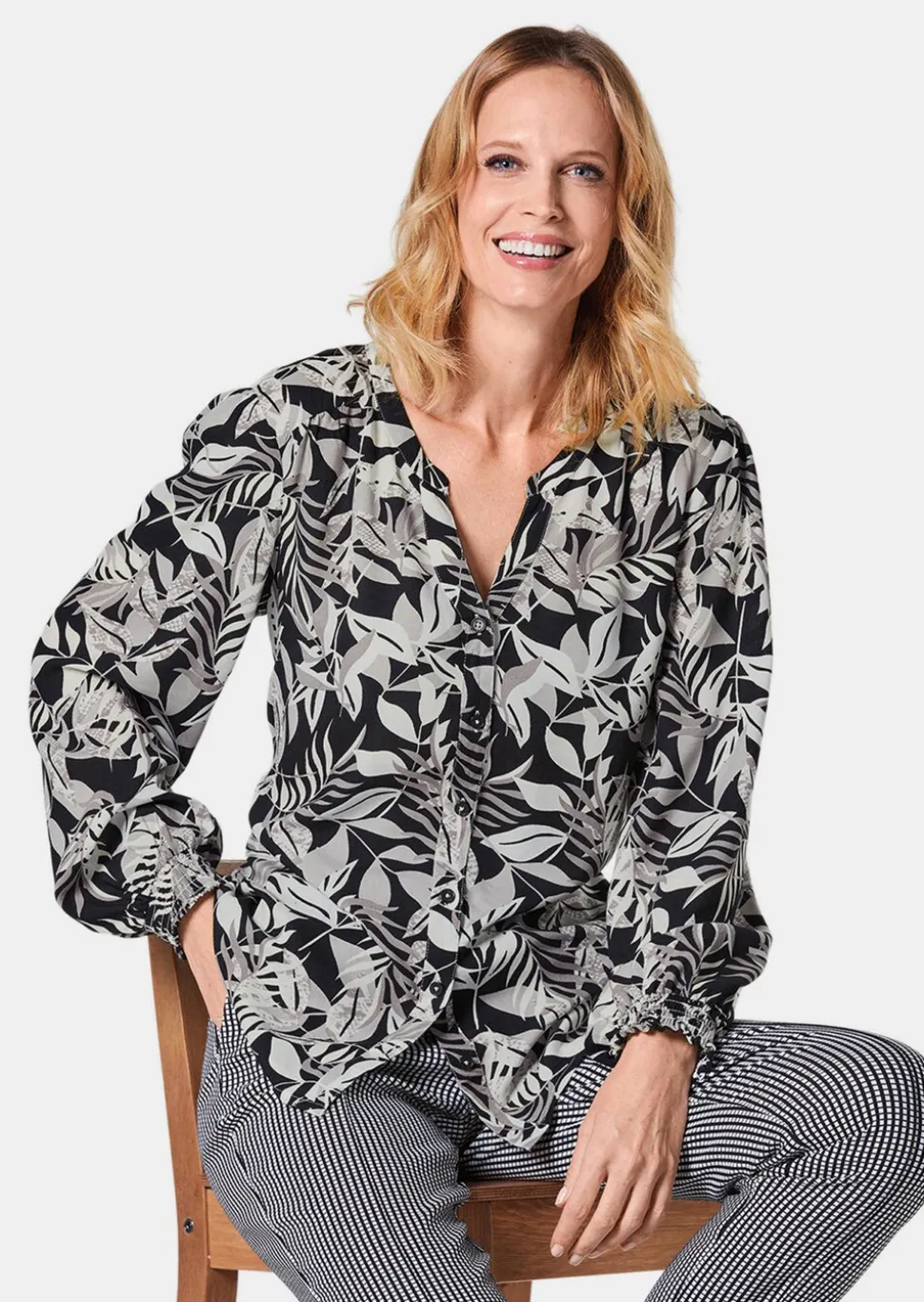 Tunika-Druckbluse