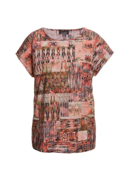 Ultraleichte Druckbluse aus reiner Baumwolle