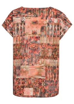 Ultraleichte Druckbluse aus reiner Baumwolle