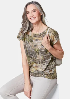 Ultraleichte Druckbluse aus reiner Baumwolle