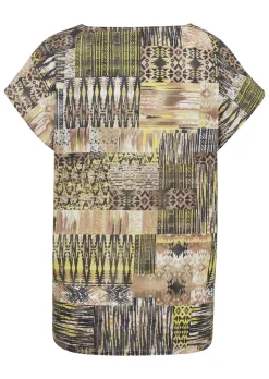 Ultraleichte Druckbluse aus reiner Baumwolle