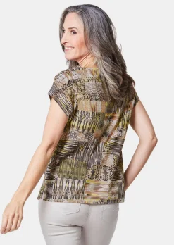 Ultraleichte Druckbluse aus reiner Baumwolle