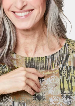 Ultraleichte Druckbluse aus reiner Baumwolle