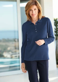 Unkomplizierter Pullover mit Polokragen