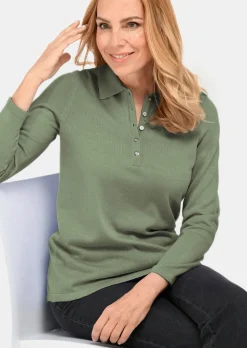 Unkomplizierter Pullover mit Polokragen