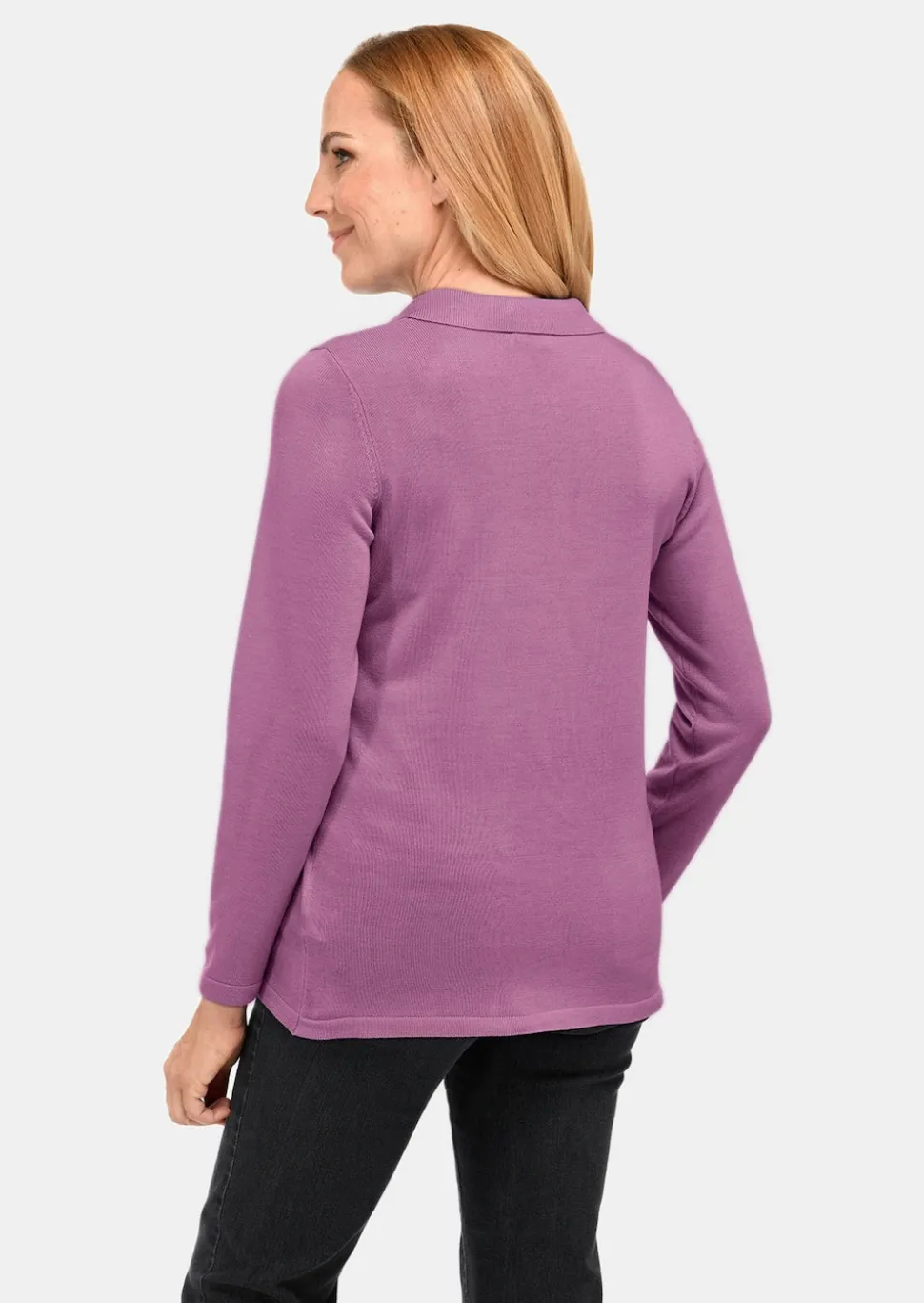 Unkomplizierter Pullover mit Polokragen