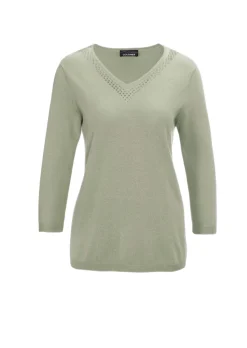Unkomplizierter Pullover mit V-Ausschnitt