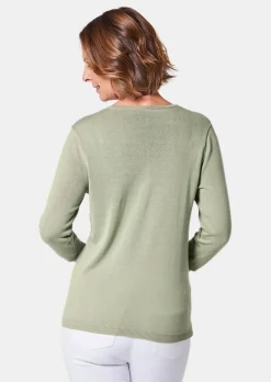 Unkomplizierter Pullover mit V-Ausschnitt