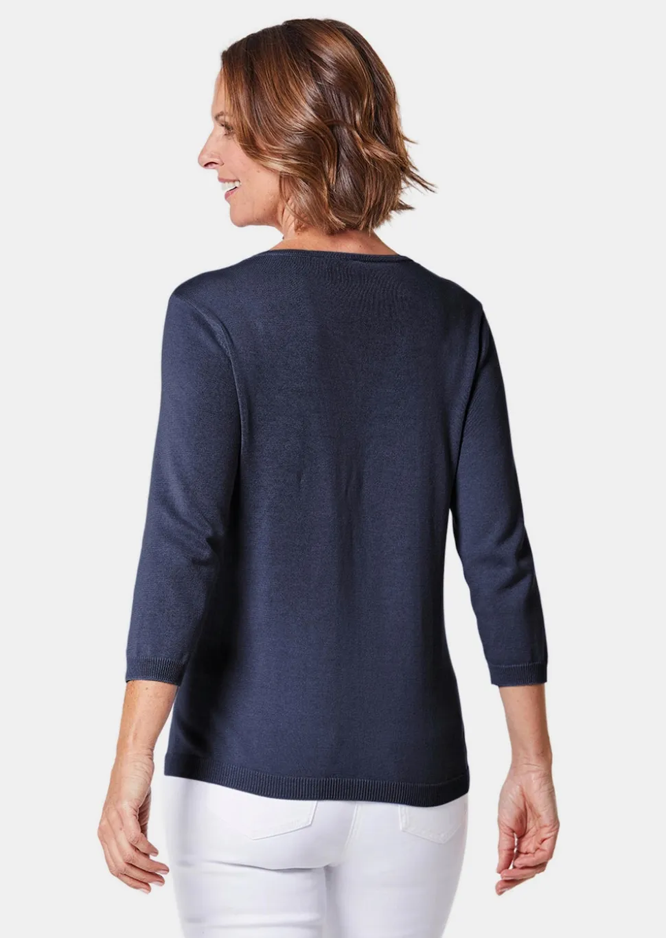 Unkomplizierter Pullover mit V-Ausschnitt