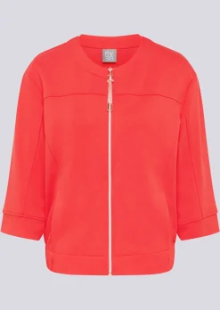 Verkürzte Jerseyjacke mit Glitzerdetail