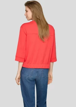 Verkürzte Jerseyjacke mit Glitzerdetail