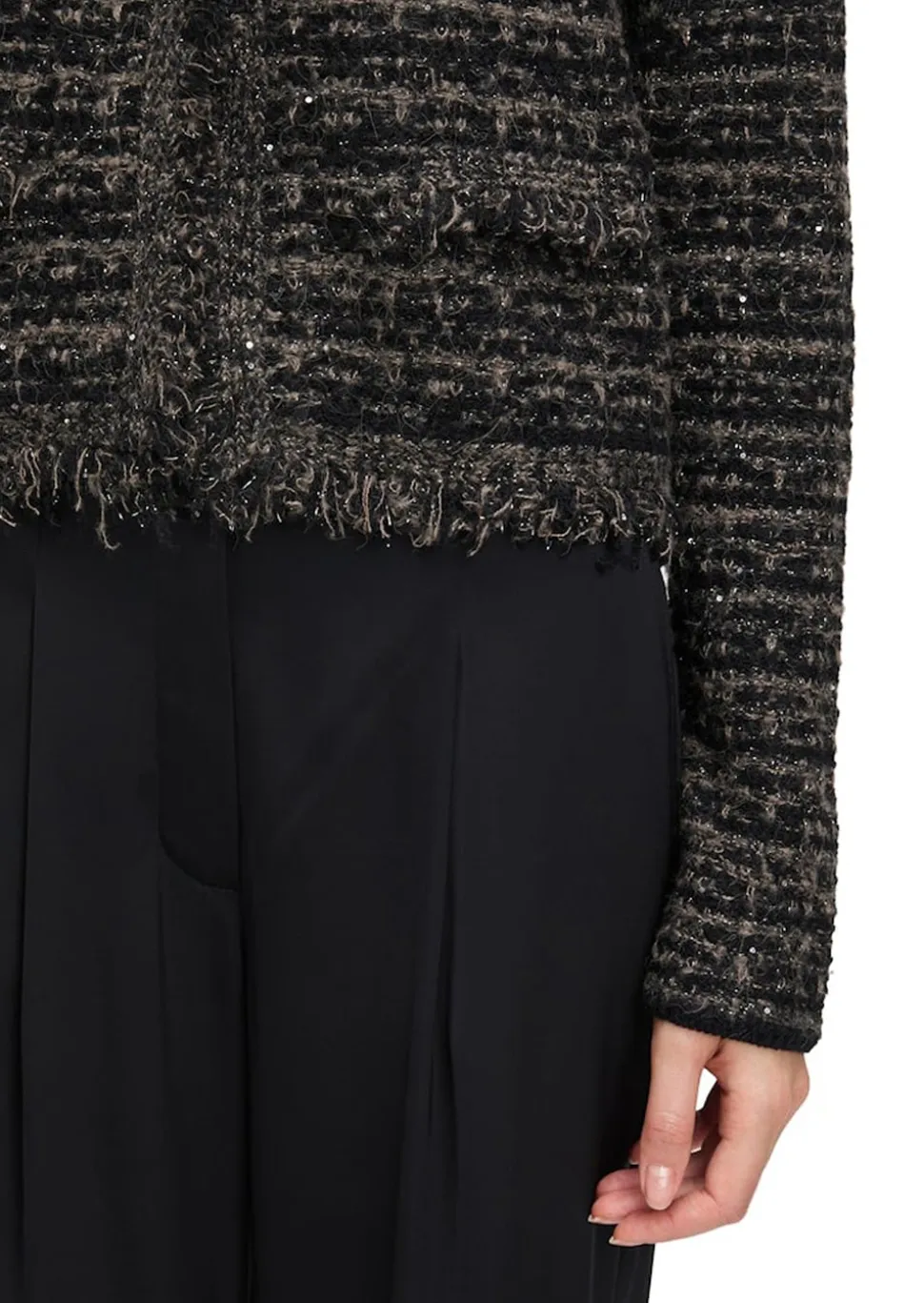 Verkürzter Cardigan mit Pailletten