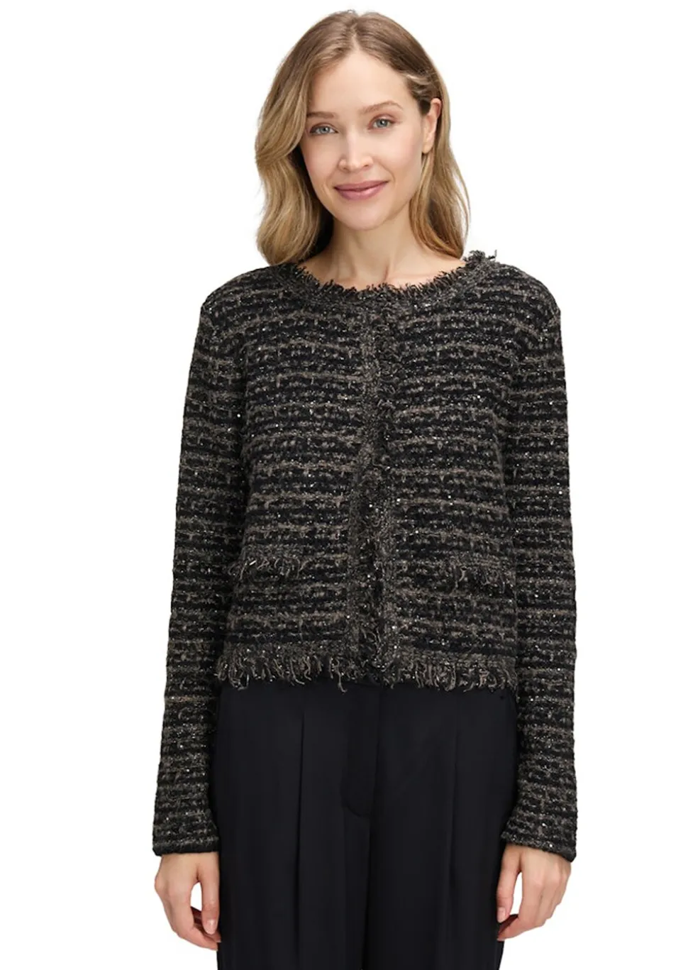 Verkürzter Cardigan mit Pailletten